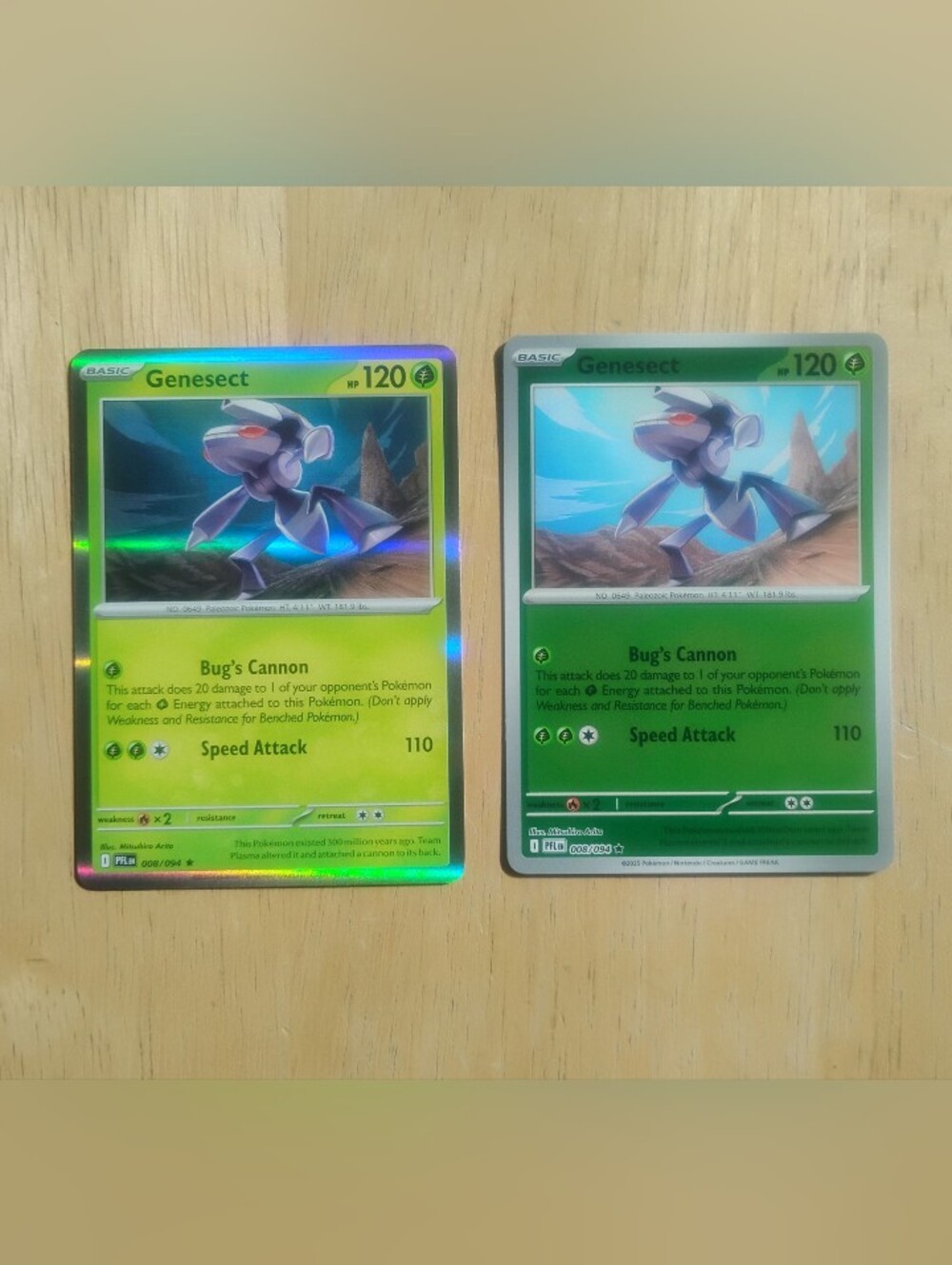 Mint Holo & Reverse Holo Genesect Mega Evolutions Phantasmal Flames Pokemon Card